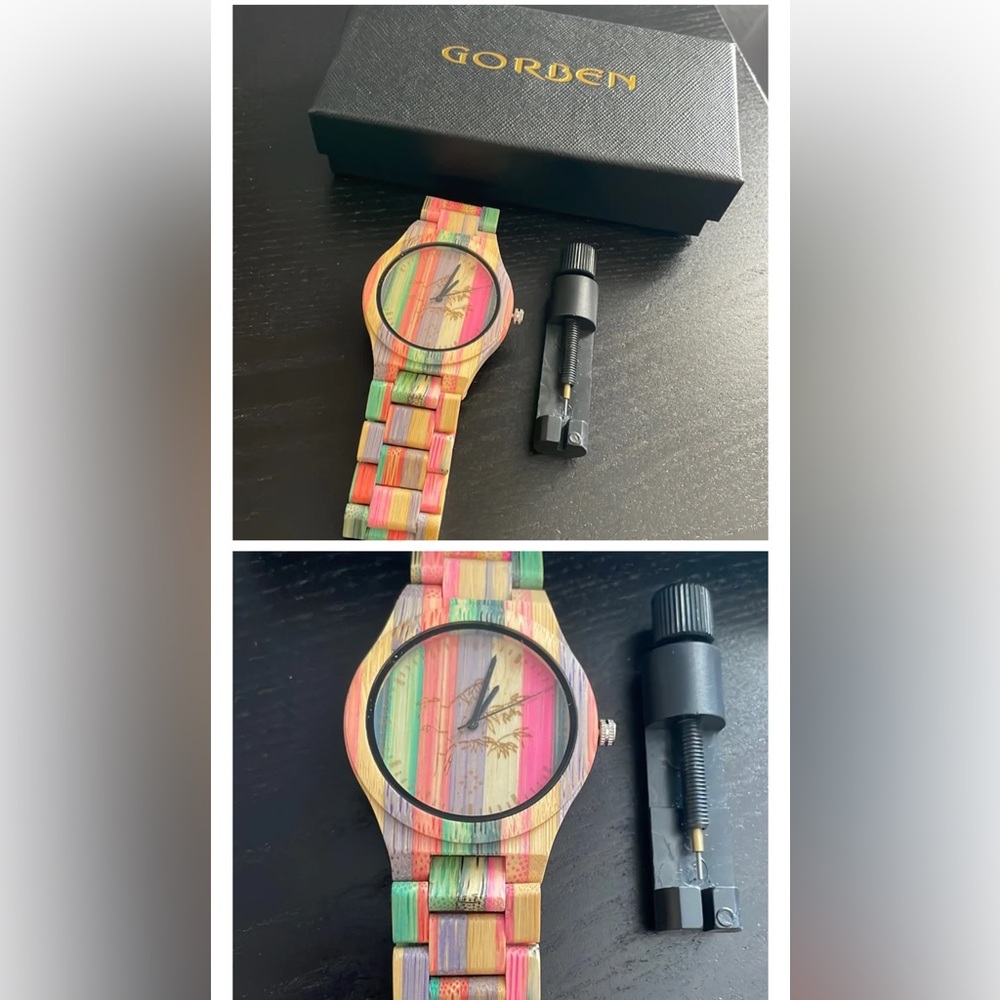 Bamboo watch.
